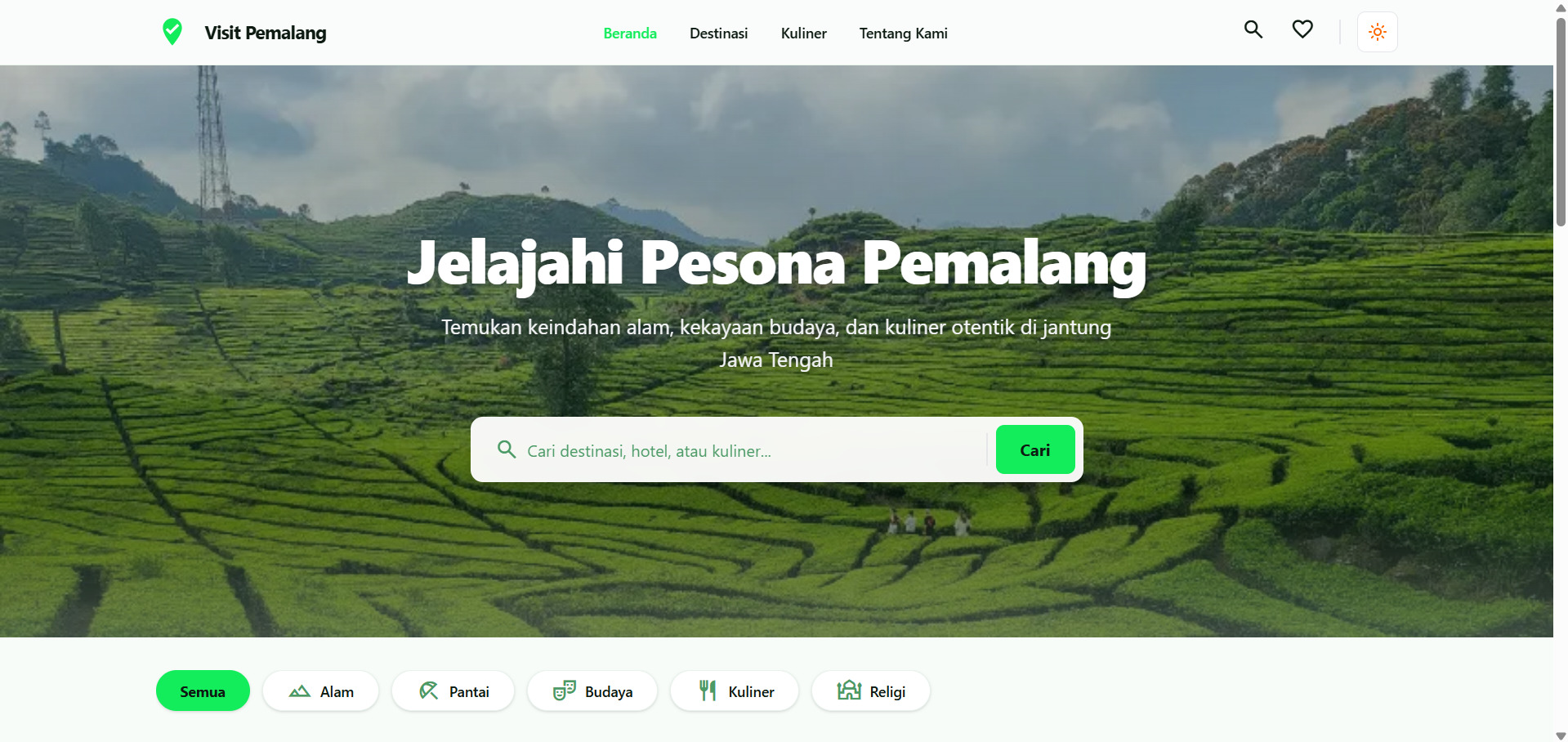 Screenshot Visit Pemalang - Awanda Rosi Firdaus Project